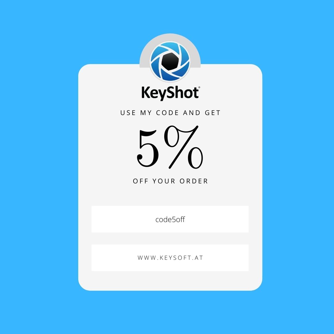 Coupon Rabatt für KeyShot alle Versionen und kostenloses Training